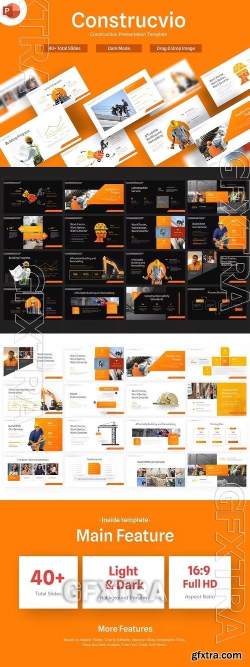 Construcvio Creative Industry PowerPoint Template 64GKGQ8