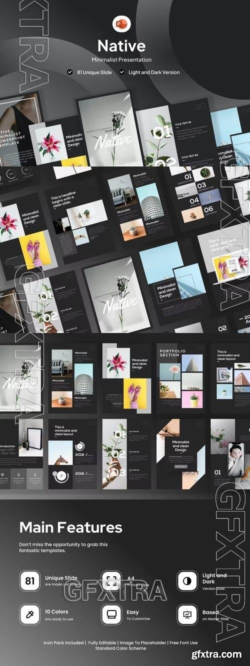 Native Minimal Portrait PowerPoint Template ZCP9JZ9