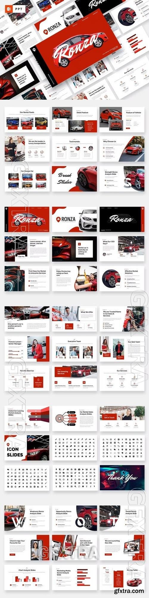 RONZA - Car Rental Powerpoint Template B8XCCLQ