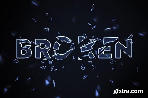 Smashed Glass Text Effect