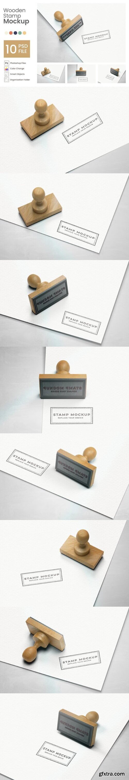 Wooden Stamp Mockup