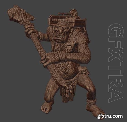 Forest Troll Gunner 3D Print