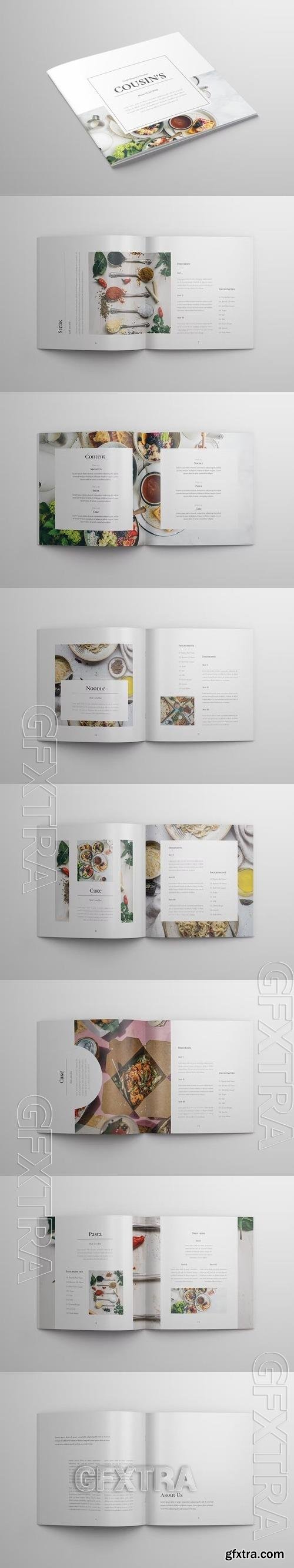 Square Cookbook / Recipebook Template 9D7WFUU