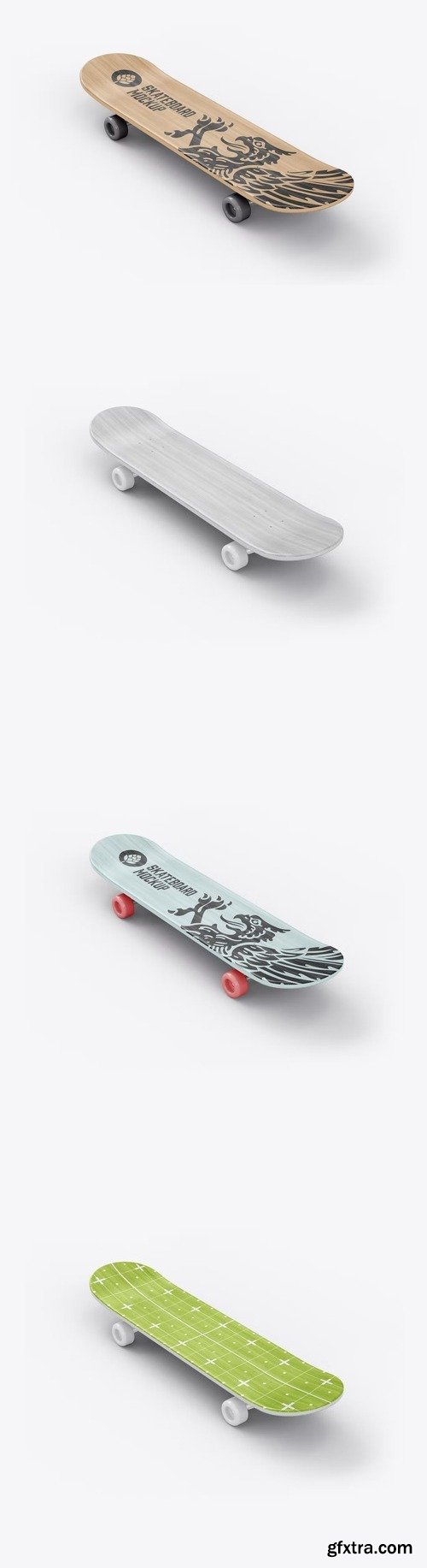 Wooden Skateboard Mockup