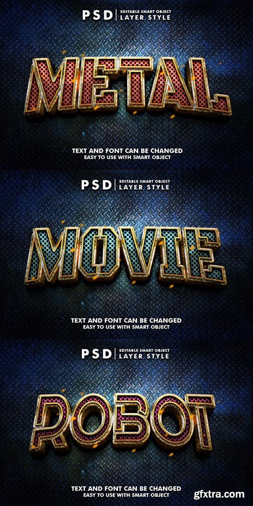 GraphicRiver - Metal 3D Realistic PSD Text Effect 38998313