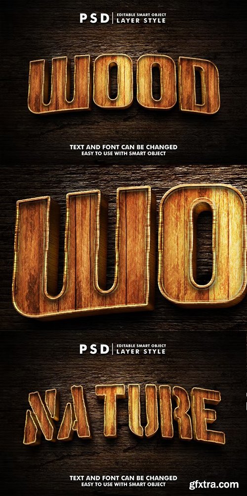 GraphicRiver - Wood 3D Realistic PSD Text Effect 38998478