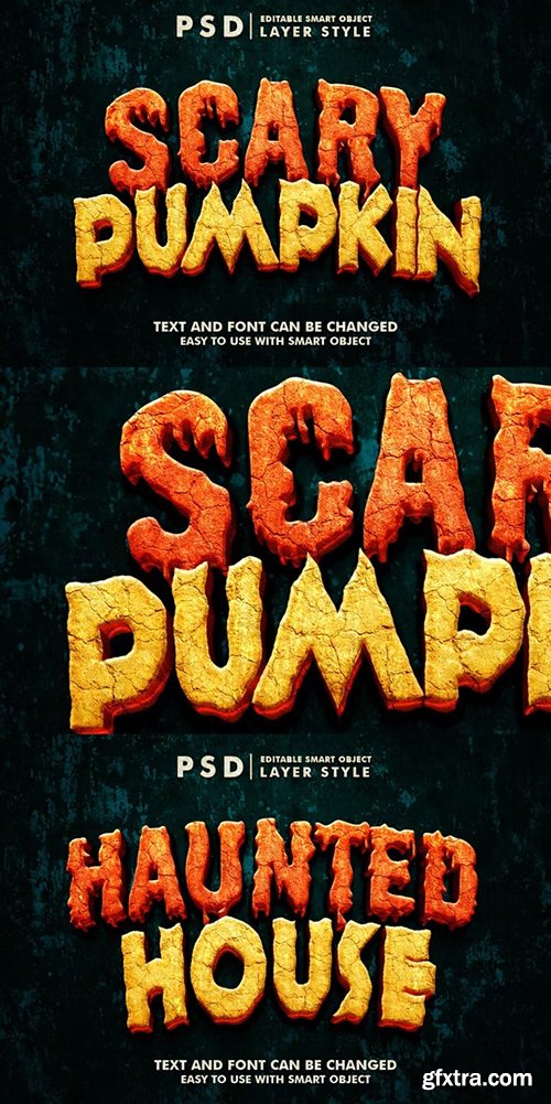 GraphicRiver - Scary Pumpkin 3D Realistic PSD Text Effect 39206007