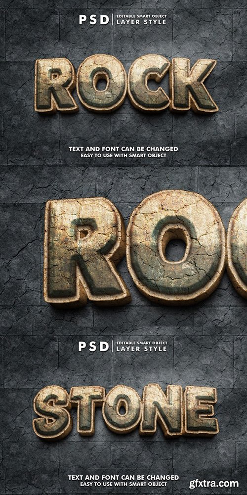 GraphicRiver - Rock 3D Realistic PSD Text Effect 39215505