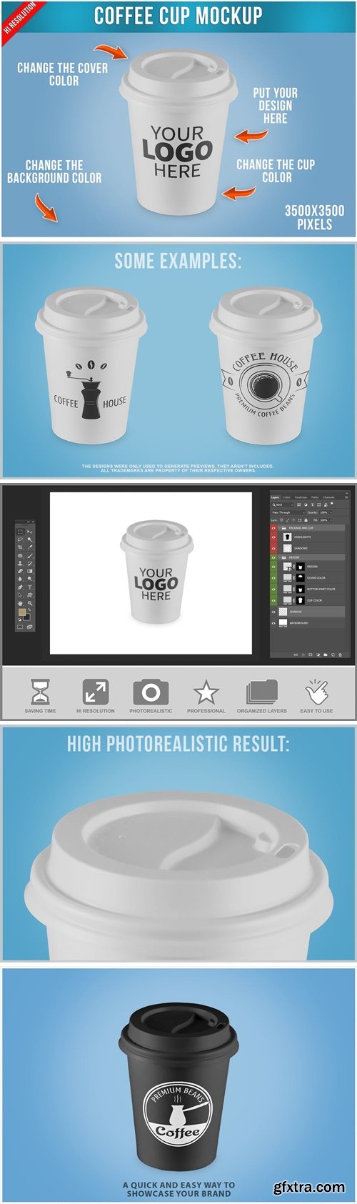 Cup Coffee Mockup Template 5BGDRMB