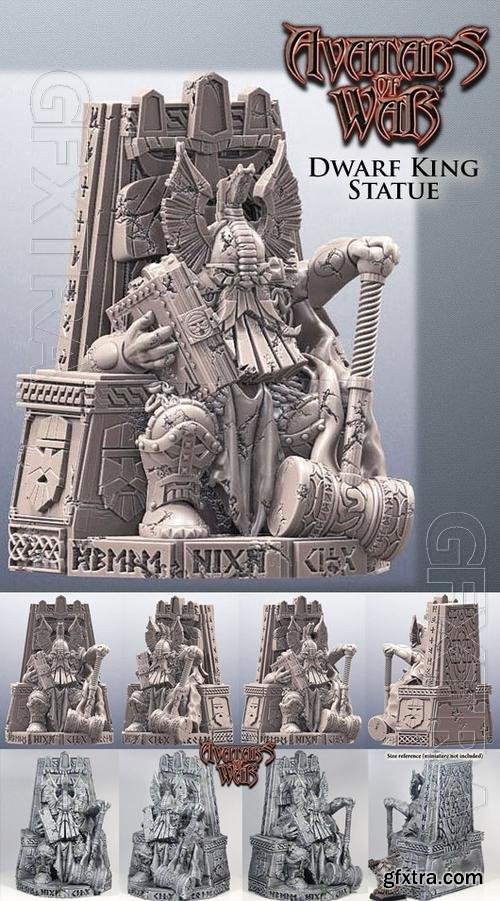 Dwarf King Statue 3D Print