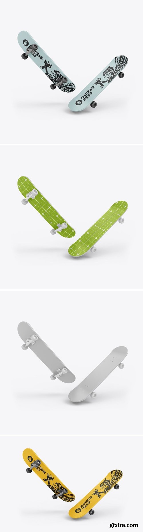 Glossy Skateboard Mockup 2D8AJX8