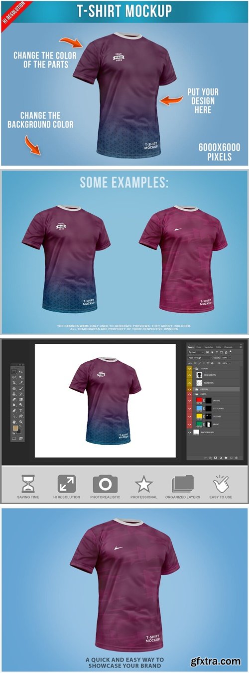 T-Shirt Mockup Half Side View Template F8AQGPZ