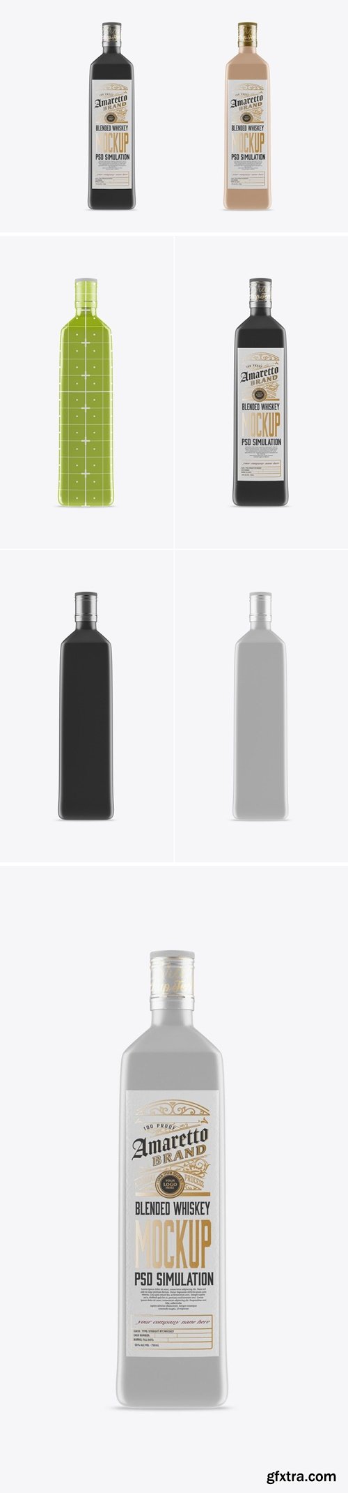 Colorful Ceramic Liquor Bottle Mockup UTSZ72W