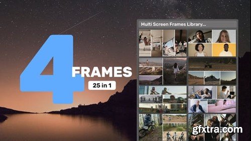 Videohive Multi Screen Frames Library - 4 Frames 39344587