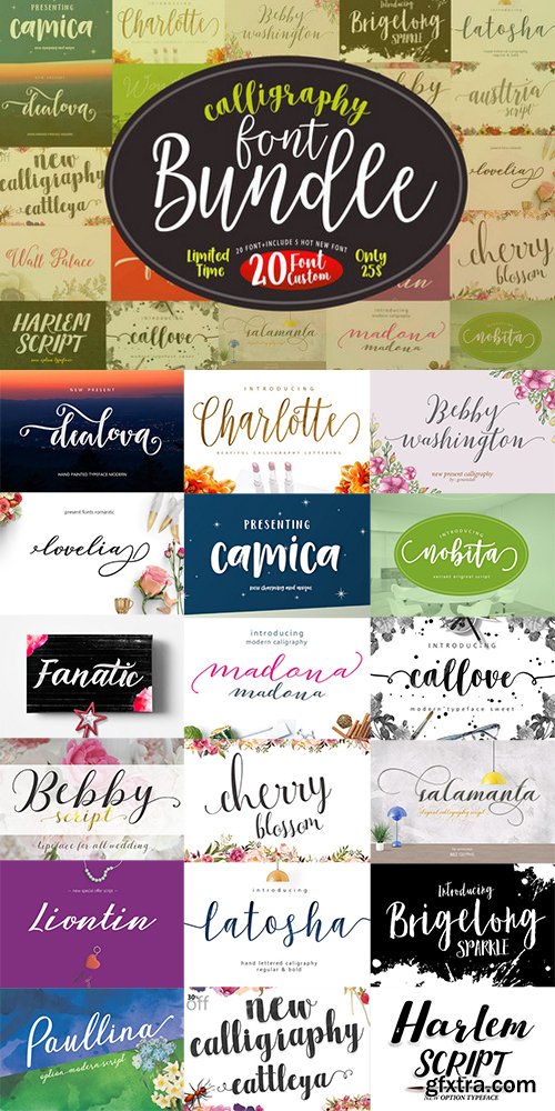 Font Bundle Caligraphy