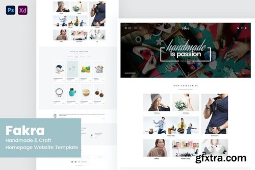 Fakra - Handmade Store Website Design Template WXMEL3W