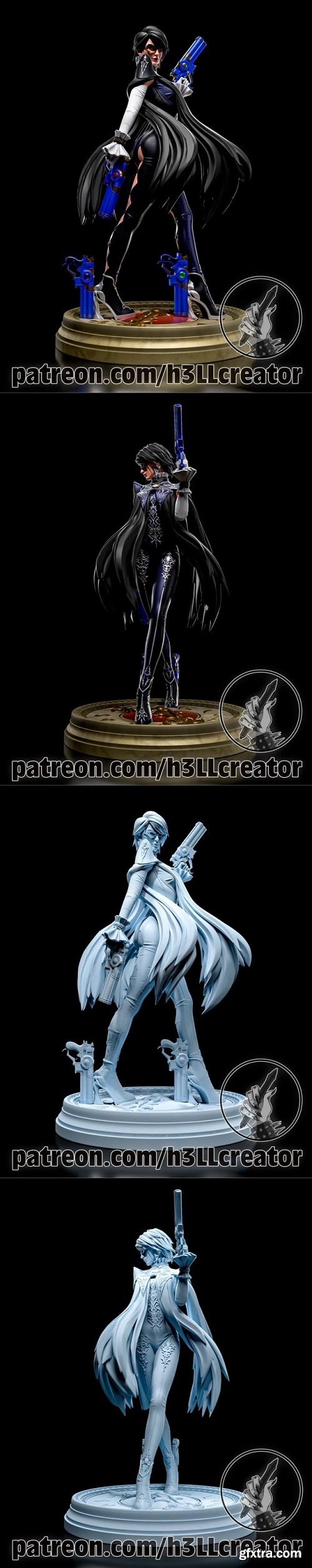 Bayonetta in Action – 3D Print Model
