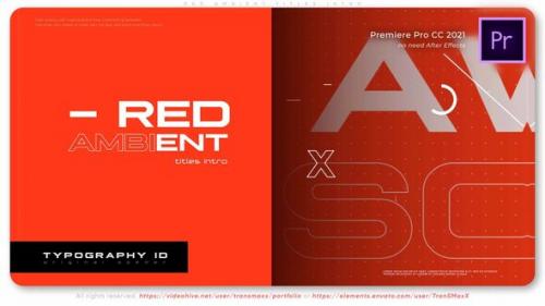 Videohive - Red Ambient Titles Intro - 39168406 - 39168406