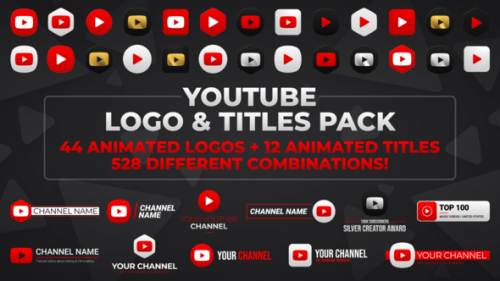 Videohive - Youtube Logo And Title Pack - 35996497 - 35996497