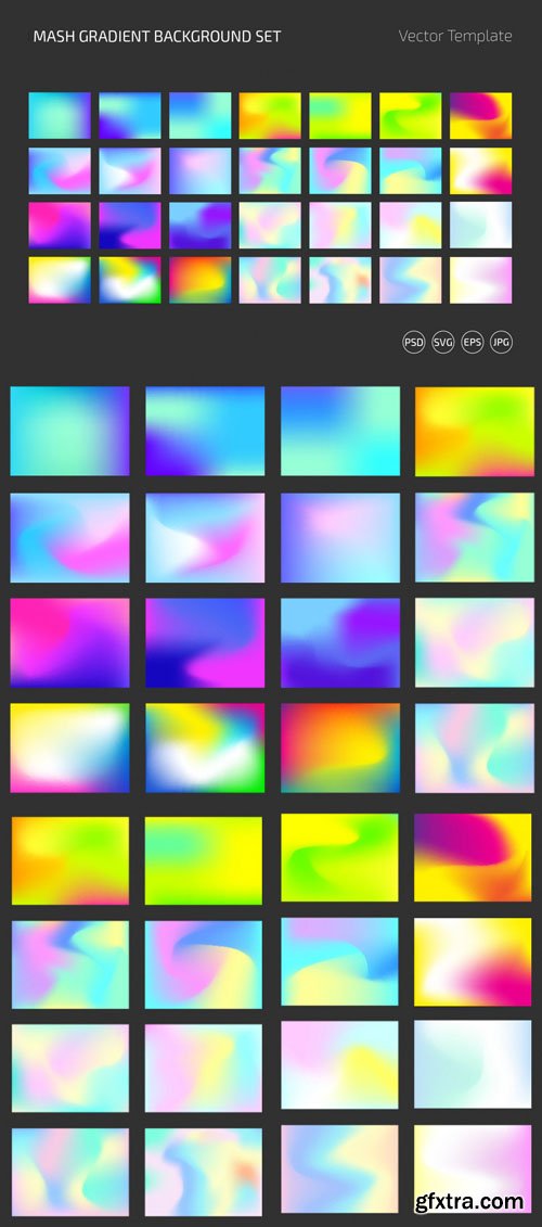 Mesh Gradient Backgrounds Collection