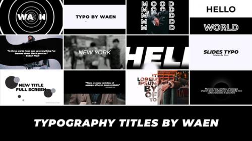 Videohive - Typography Titles | PP - 38936499 - 38936499