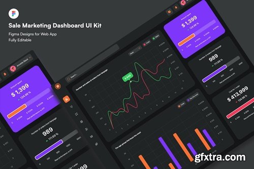 Sale Marketing Dashboard UI Kit 47NZFFW