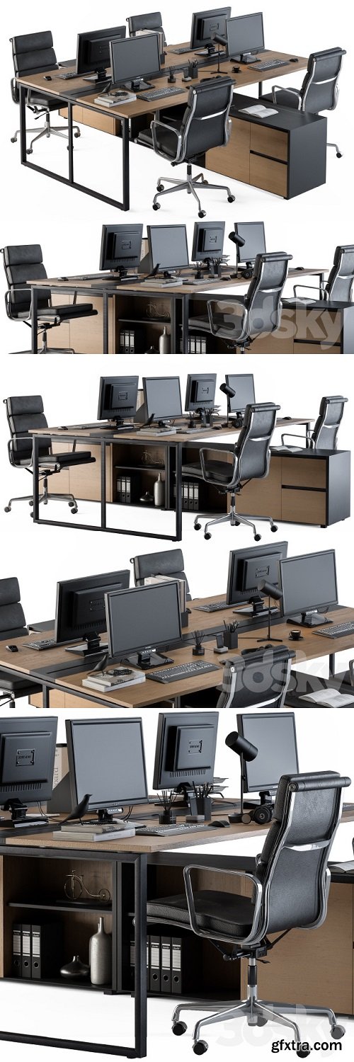 Office Furniture - employee Set 13