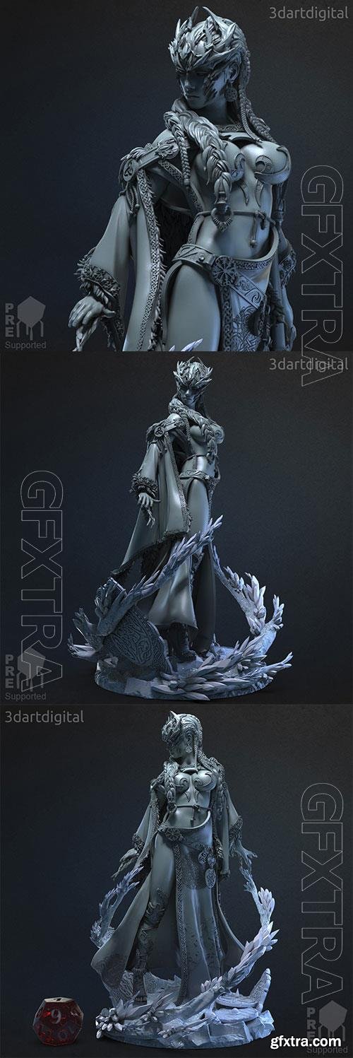 Female Cryomancer 3D Print