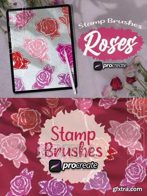 Dansdesign Roses Brush Stamp Procreate V3P7YUZ