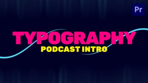 Videohive - Podcast Typography Intro | Premiere Pro - 39364903 - 39364903