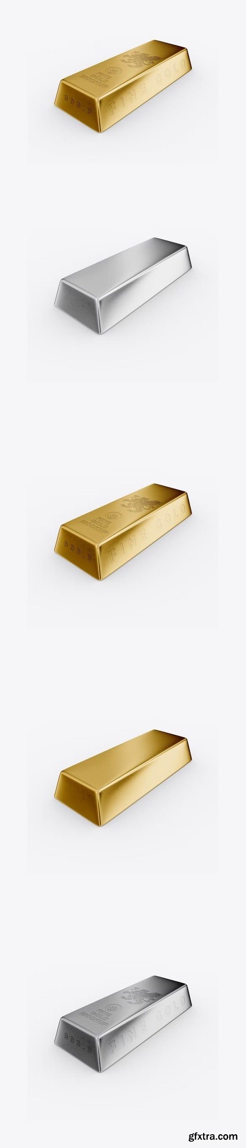 Colored Gold Bar Mockup