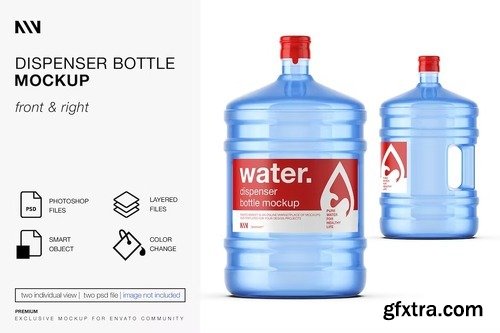 Water Dispenser Bottle Mockup