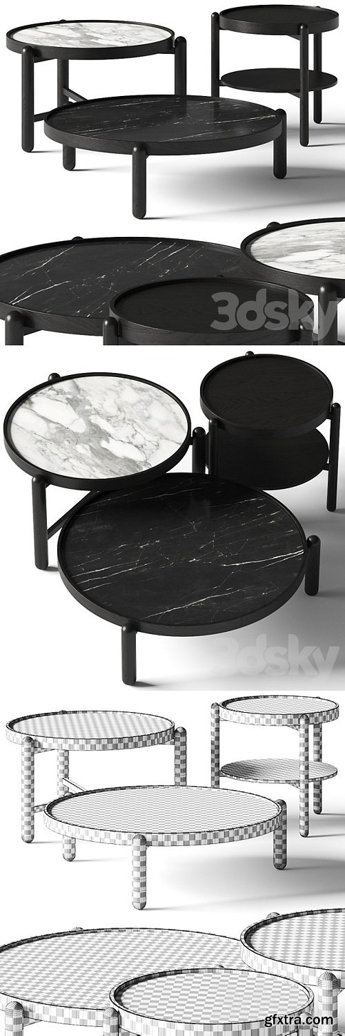 Meridiani Vittorio Coffee and Side Tables