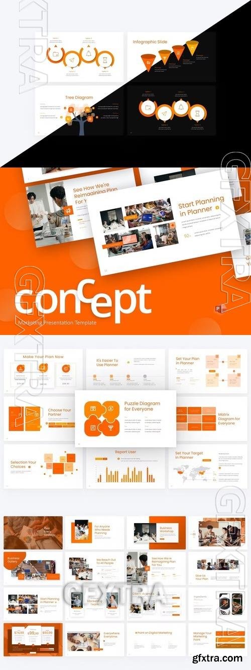 Concept Orange Professional Marketing PowerPoint FRPXULQ