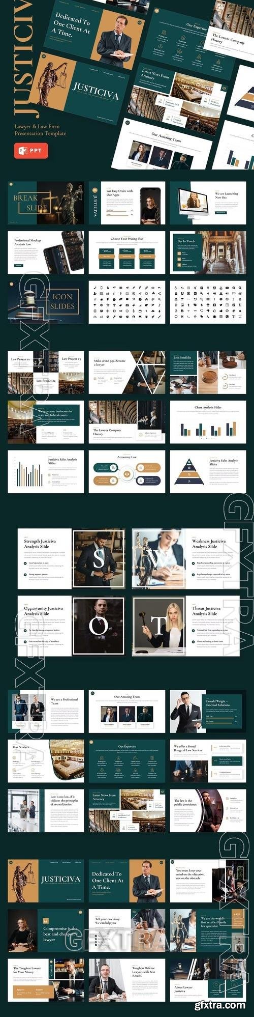 Justiciva - Lawyer & Law Firm Powerpoint, Keynote Template 