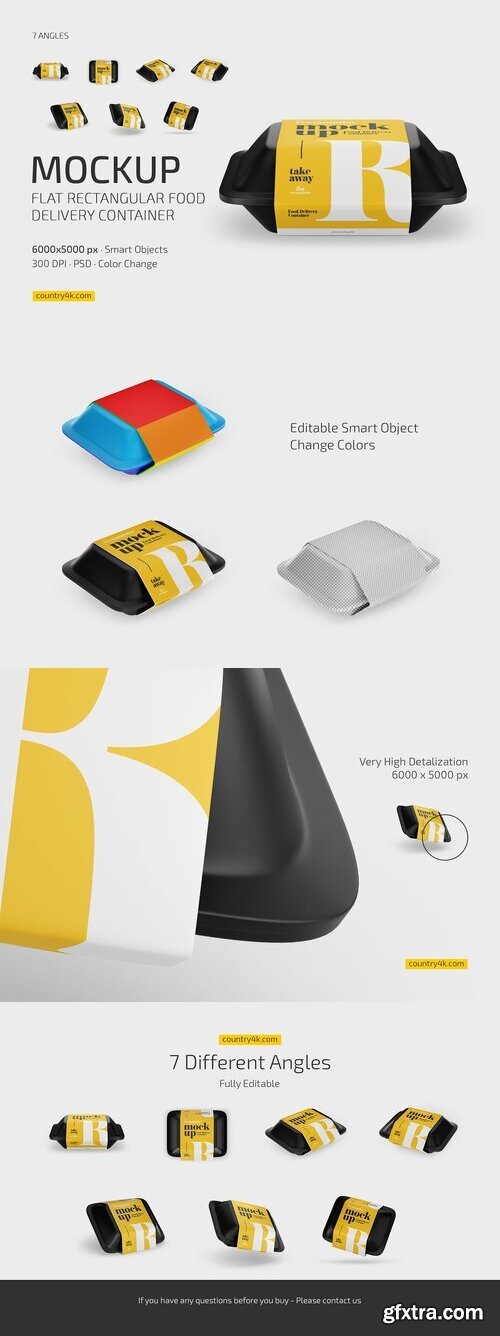 CreativeMarket - Flat Rectangular Container Mockup 7526361