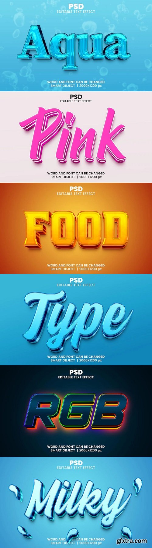 PSD Editable Text Effects