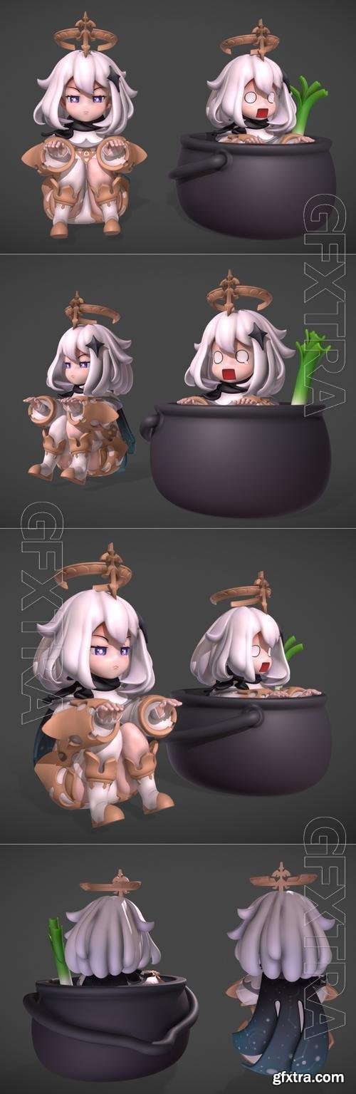 Paimon in the pot - Fanart 3D Print