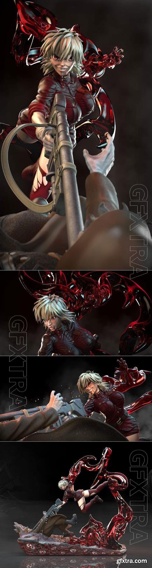 Seras Victoria Fan Art From Hellsing Ultimate 3D Print