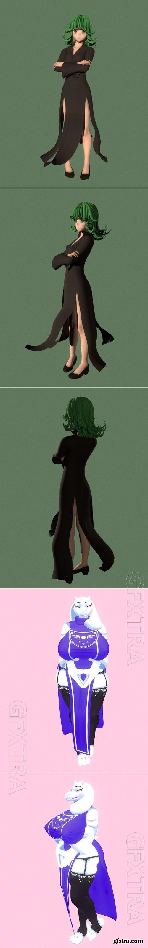 Tatsumaki 01 and Toriel Mama - VRChat Avatar 3D Print