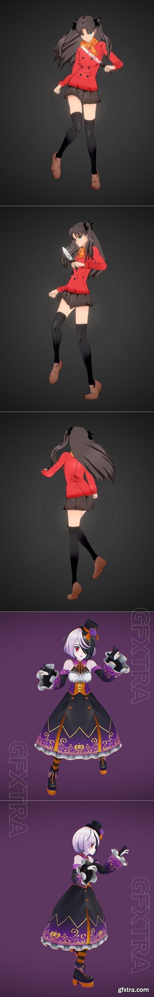 Rin Tohsaka - Fate Stay Night Heavens Feel and Claudia Halloween 3D Print