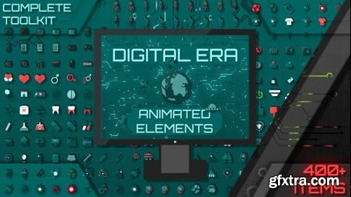 Videohive Digital Era 400+ Animated Icons and Elements Pack 20790600