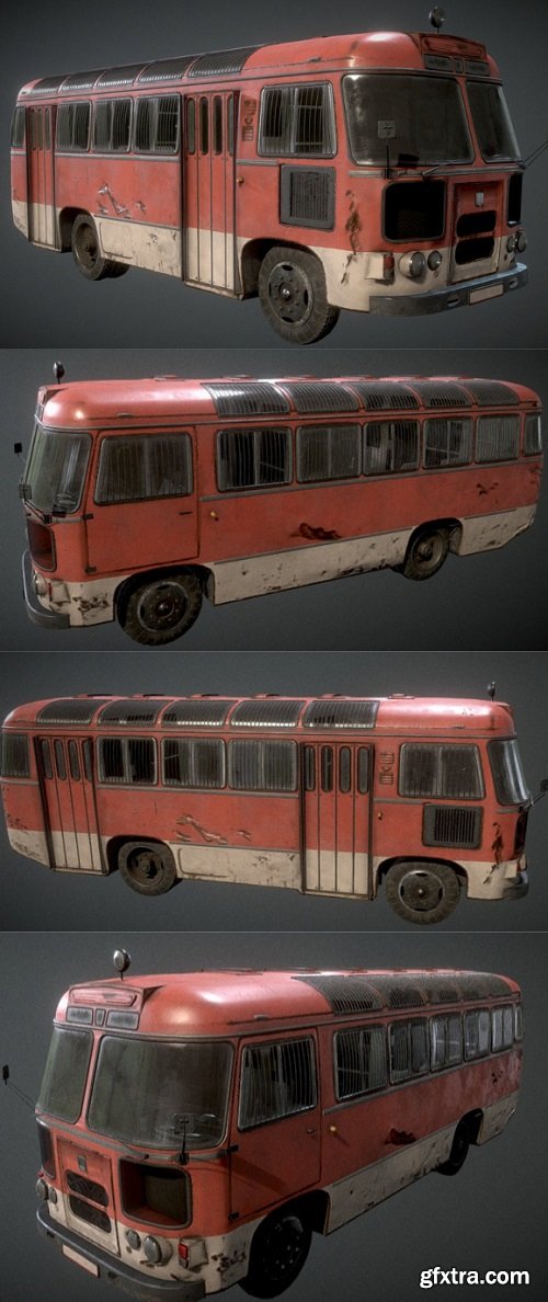 Prison Bus 3D Model