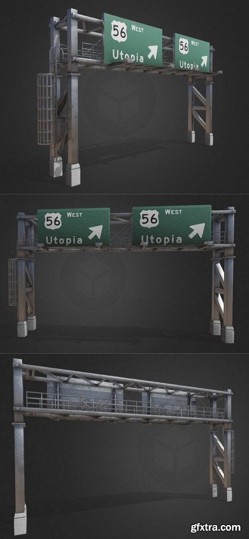 Gantry Sign 3D Model