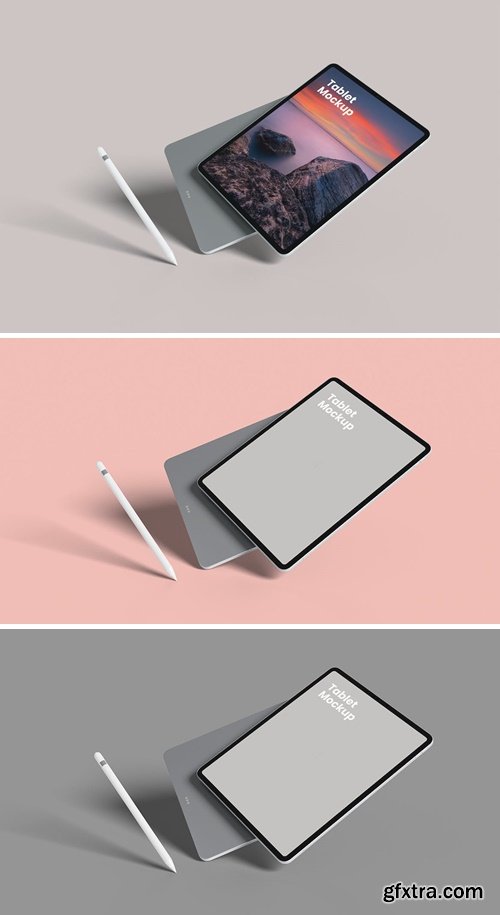 Isometric Ipad Device - Mockup LRBU8KR