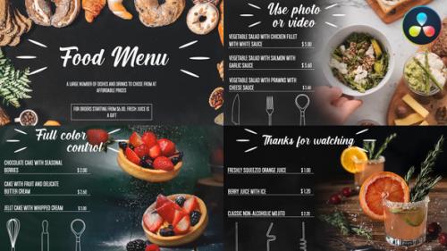 Videohive - Food Menu Slideshow for DaVinci Resolve - 38959106 - 38959106