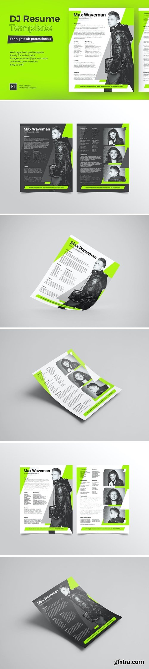 Event DJ Resume / Press Kit Template TDSX2XD