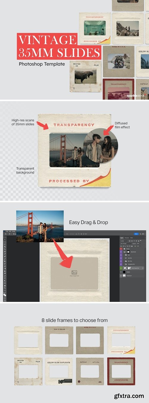 Vintage 35mm Slide Mockup
