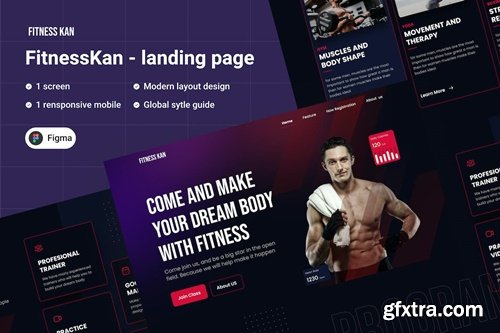 fitnessKan - fitness landing page N7F3FT3