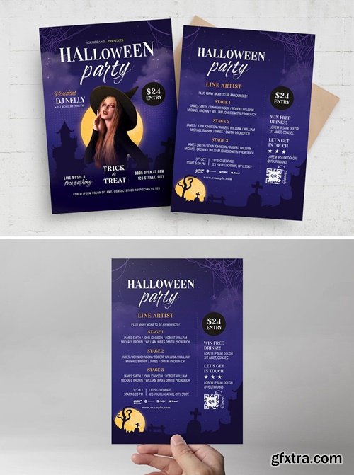 Halloween Party Flyer Template 59GEX5C